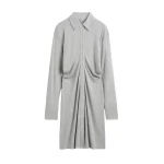 Toteme Slouch jersey shirtdress pale grey mélange in Pale grey melange Dress