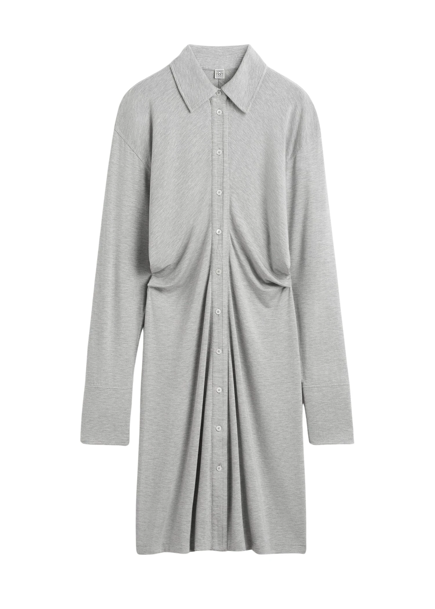 Toteme Slouch jersey shirtdress pale grey mélange in Pale grey melange Dress