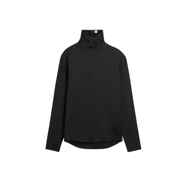 Toteme Slouch-neck blouse in Black