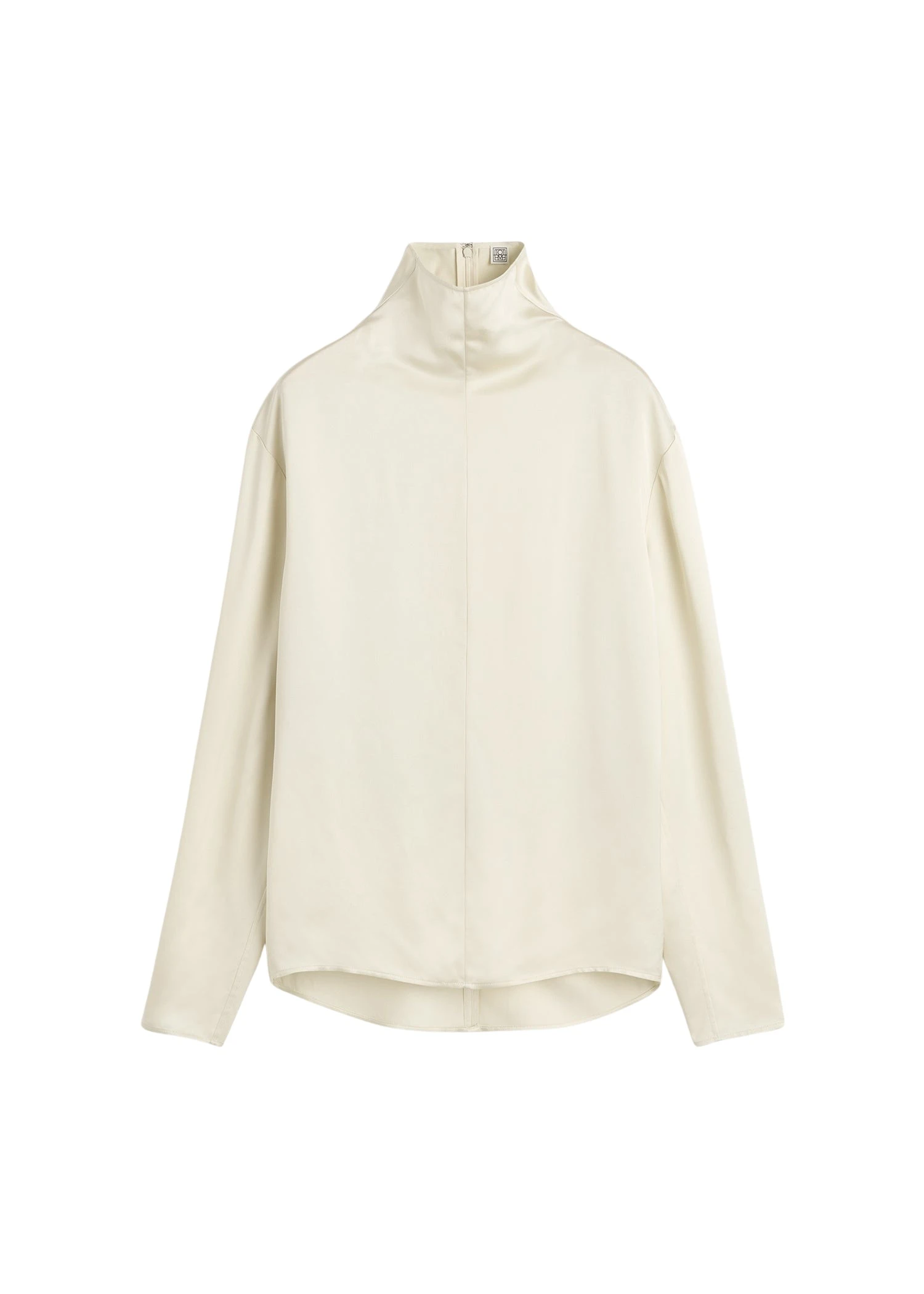 Toteme Slouch-neck blouse in Ecru