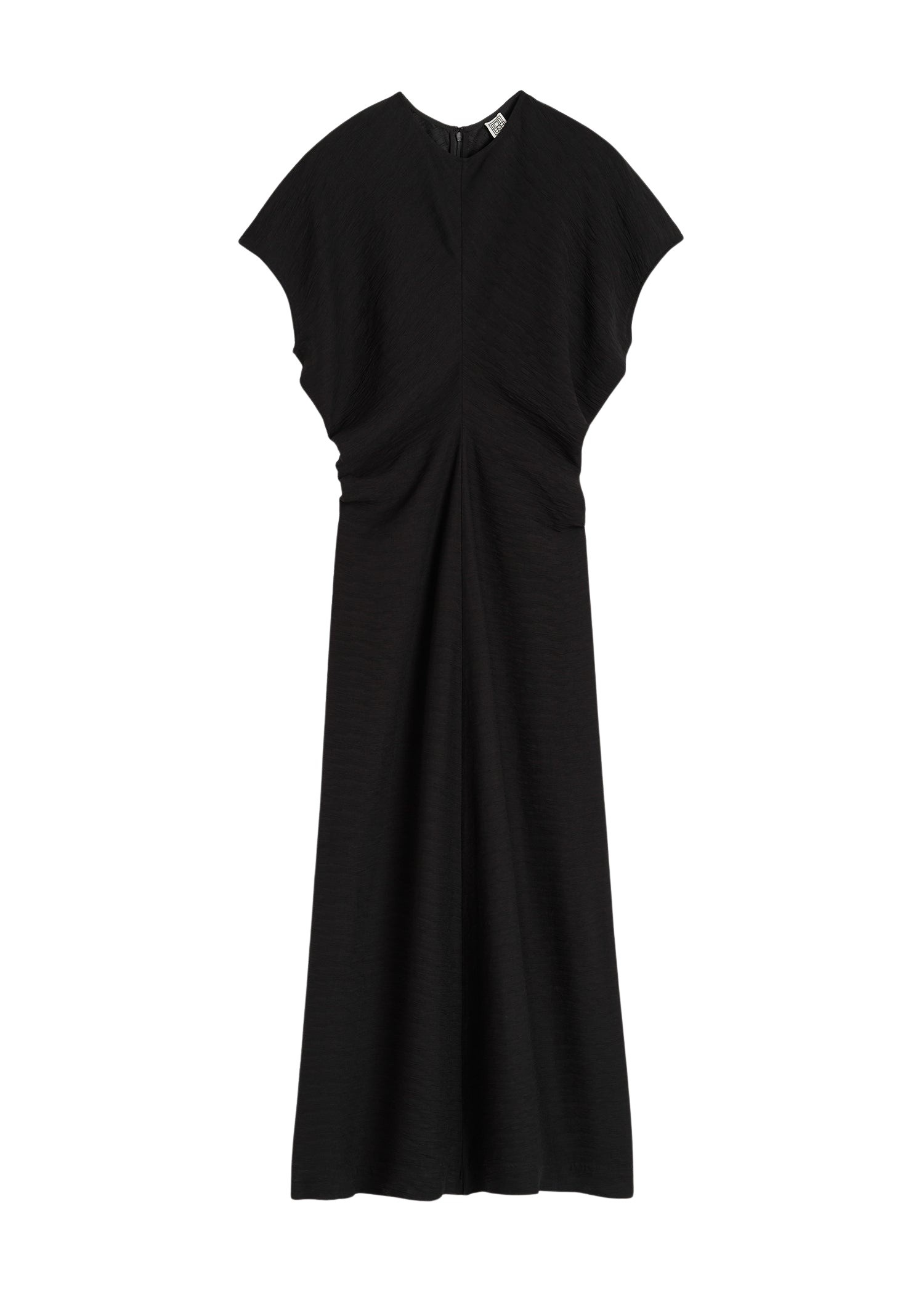 Totême Slouch waist crinkled dress in Black - Dresses - Scandinavian Minimalist Luxury at Luxury Shoes 