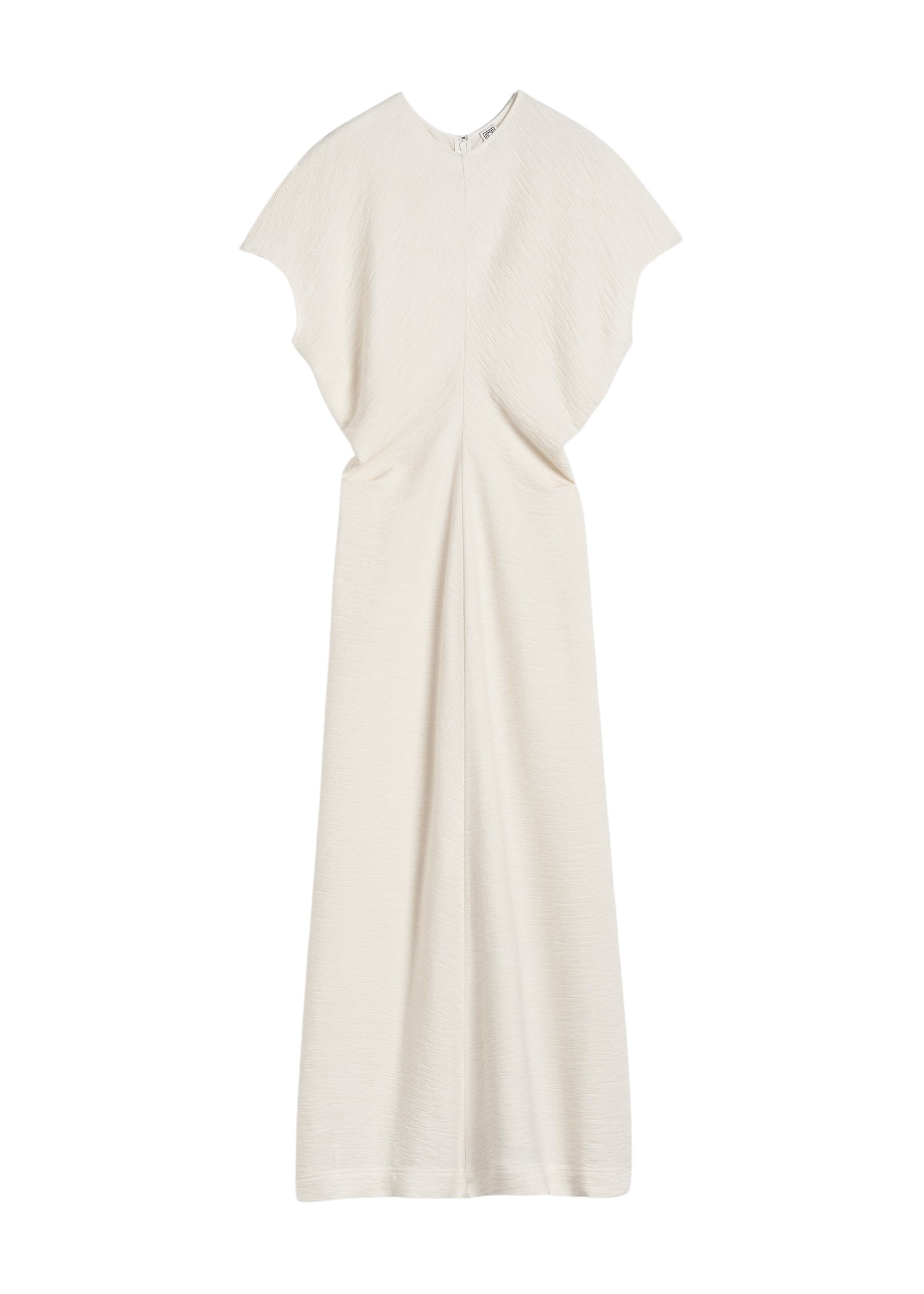 Totême Slouch waist crinkled dress in Cream - Dresses - Scandinavian Minimalist Luxury at Luxury Shoes 