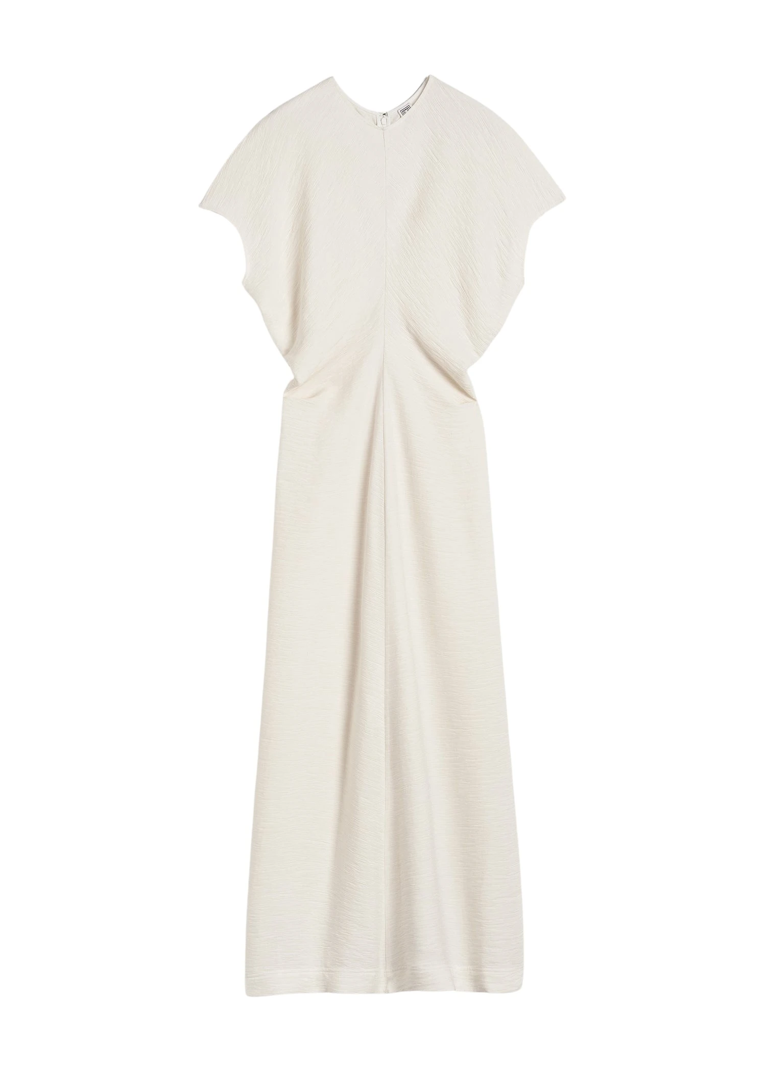 Toteme Slouch waist crinkled dress in Cream