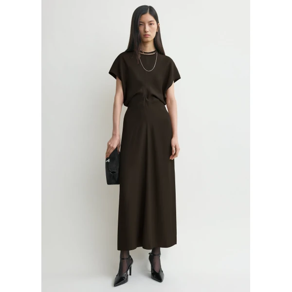Toteme Slouch waist dress in Bark, view 2