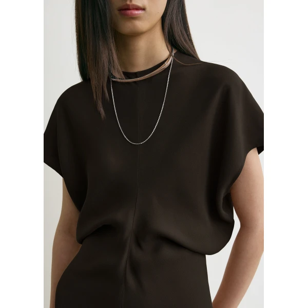 Toteme Slouch waist dress in Bark, view 5
