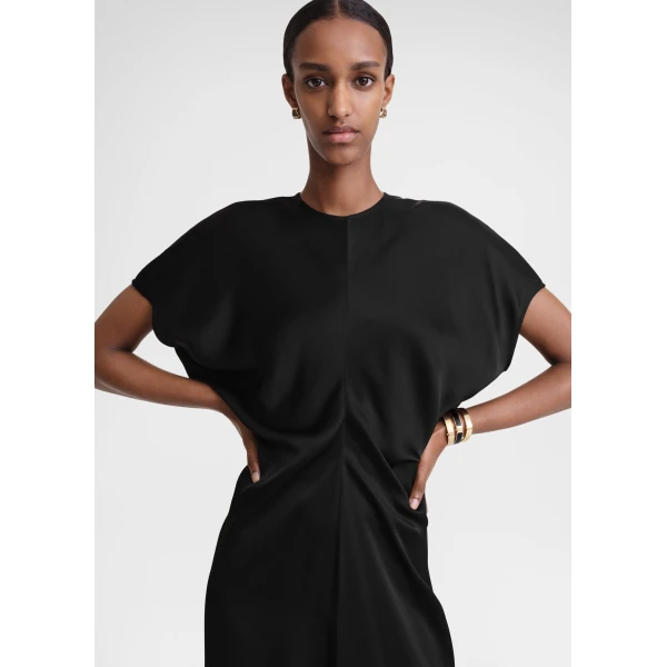 Toteme Slouch waist dress in Black, view 5