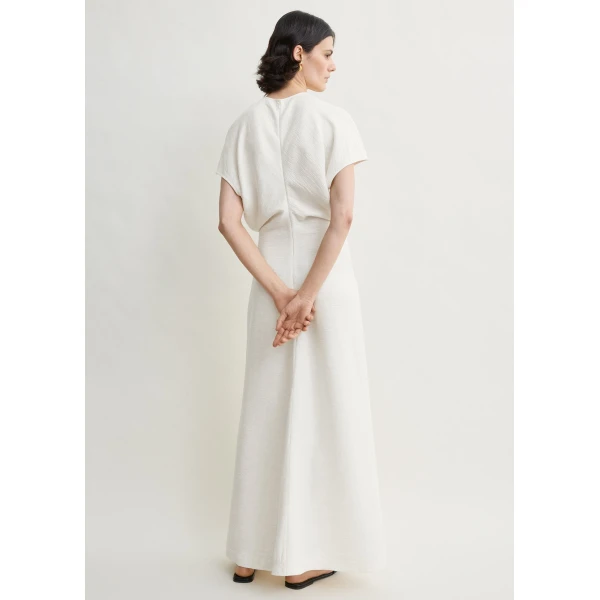 Toteme Slouch waist dress in Off-white, view 4