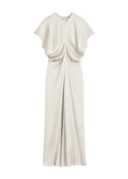 Totême Slouch waist dress in Pearl - Dresses - Scandinavian Minimalist Luxury at Luxury Shoes 
