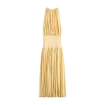 Toteme Soft gathered dress in Champagne