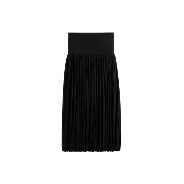 Toteme Soft gathered skirt in Black