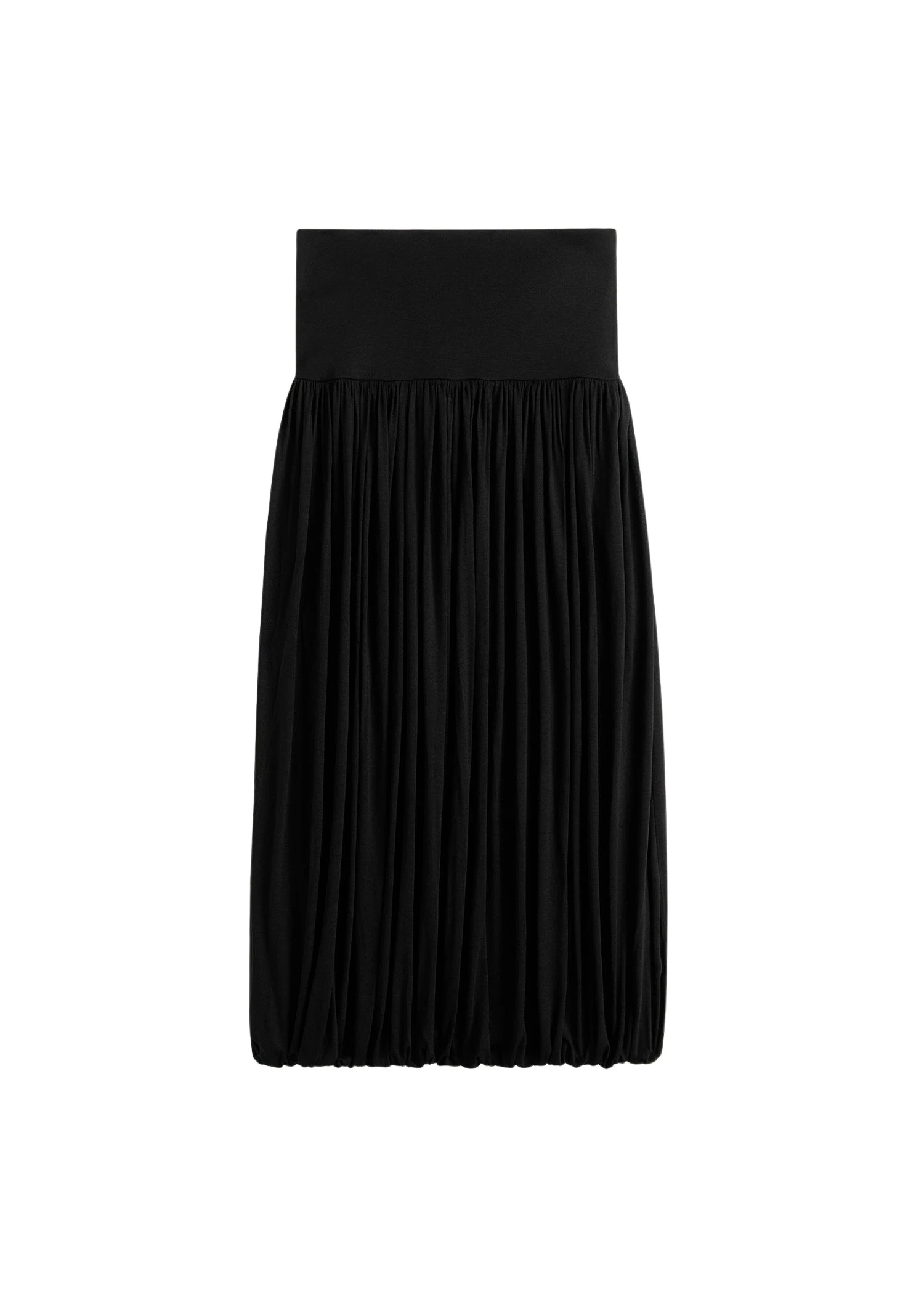 Toteme-Soft-gathered-skirt-in-Black27234_nobg Toteme Soft gathered skirt in Black