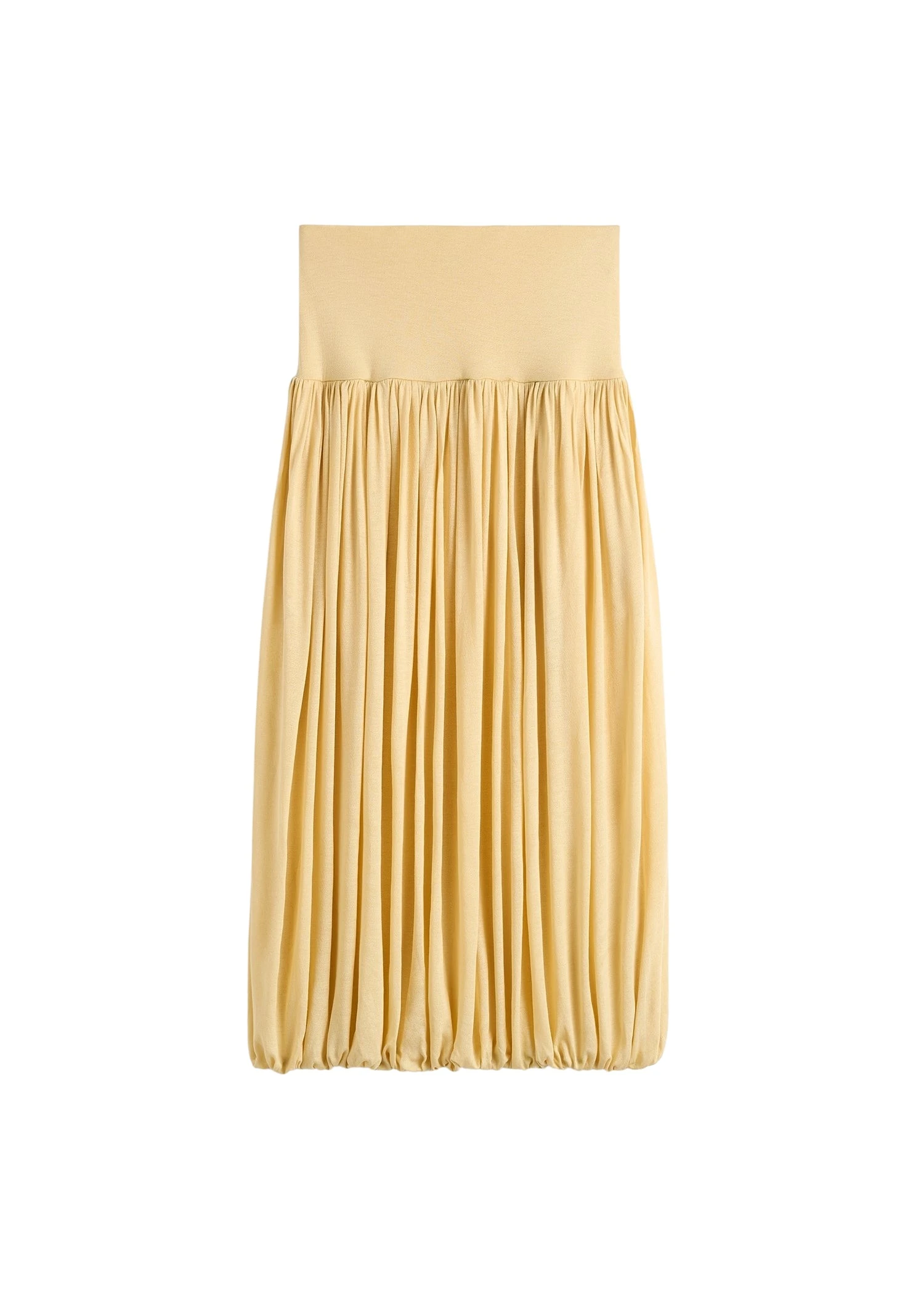 Toteme Soft gathered skirt in Champagne