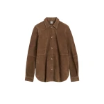 Toteme Soft suede shirt in Tobacco