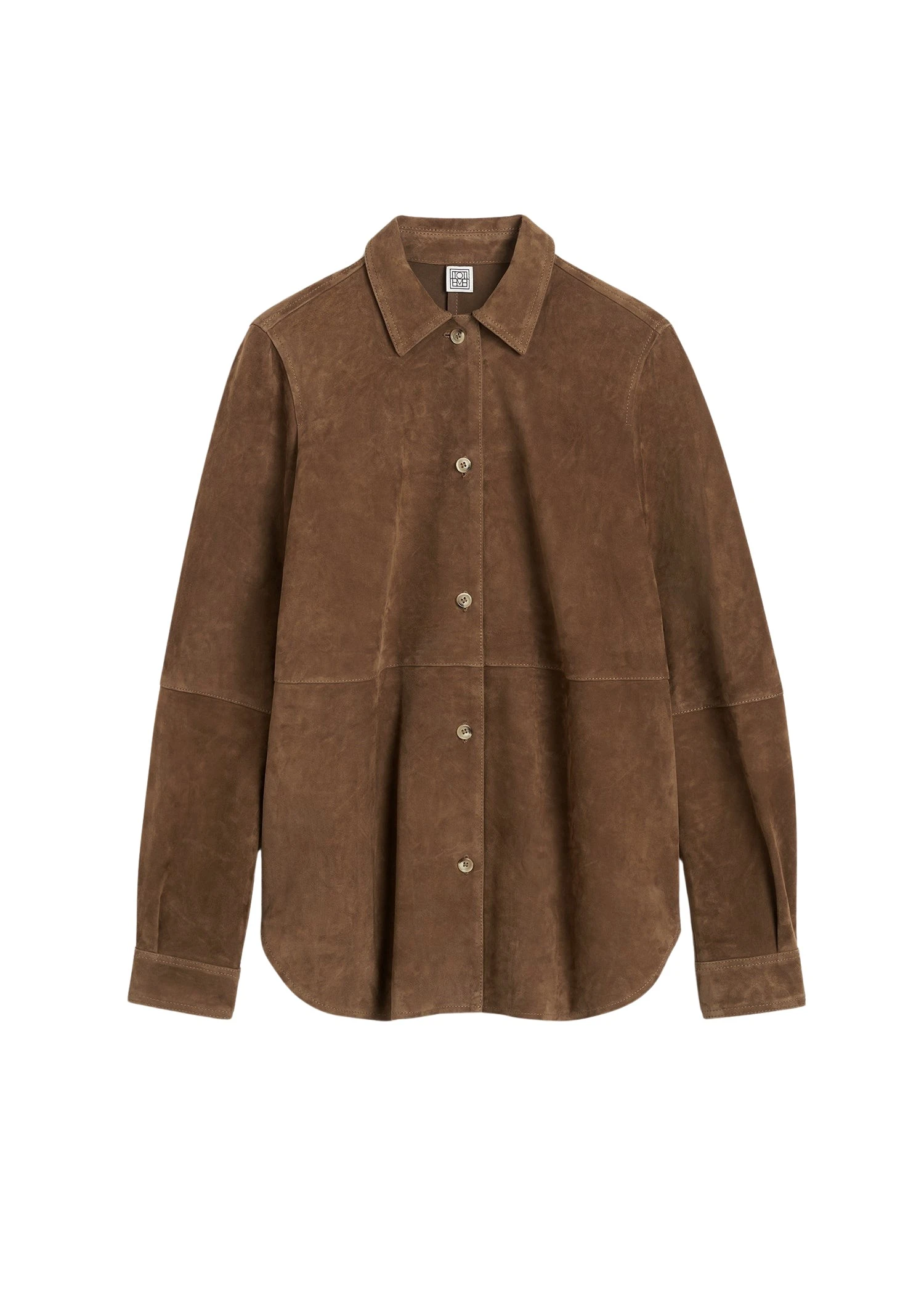 Toteme-Soft-suede-shirt-in-Tobacco19714_nobg Toteme Soft suede shirt in Tobacco