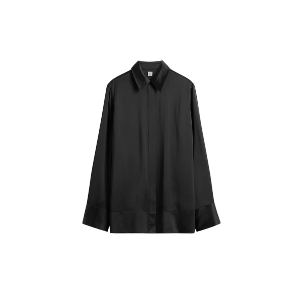 Toteme Soft tuxedo shirt in Black