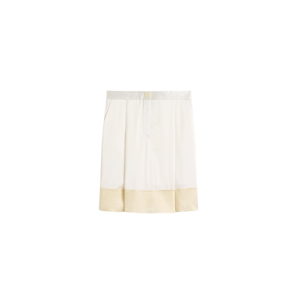 Totême Soft tuxedo skirt in White - Skirts - Scandinavian Minimalist Luxury at Luxury Shoes 