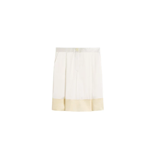 Toteme Soft tuxedo skirt in White