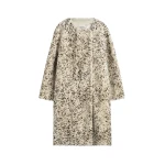 Toteme Stracciatella shearling coat black/white in Black-white