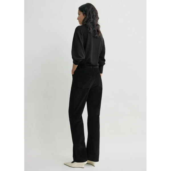 Toteme Straight cord trousers in Black, view 4