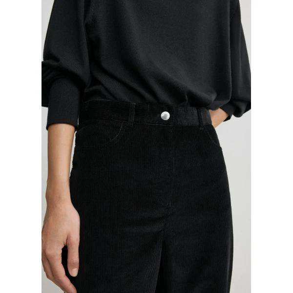 Toteme Straight cord trousers in Black, view 5