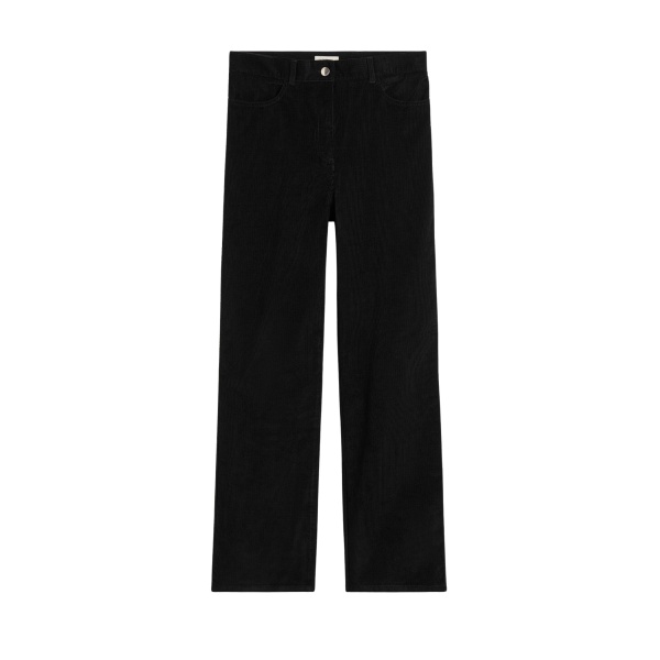 Totême Straight cord trousers in Black - Pants - Scandinavian Minimalist Luxury at Luxury Shoes 