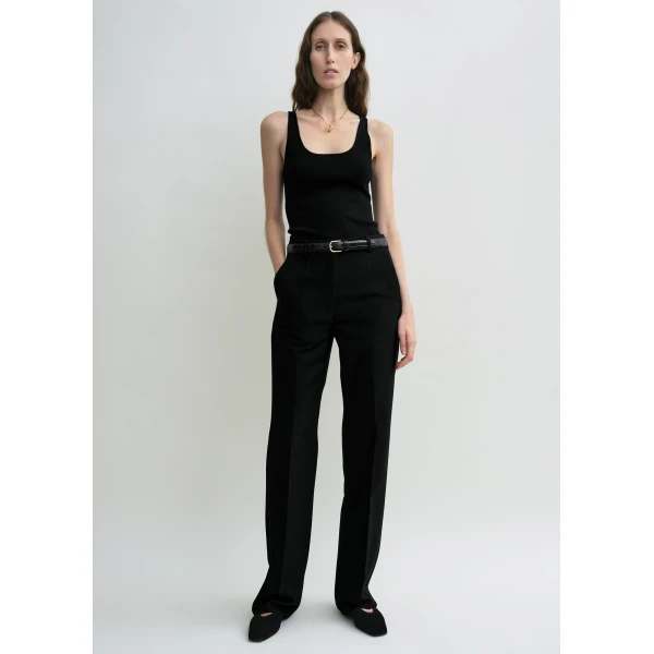 Toteme Straight suit trousers in Black, view 2