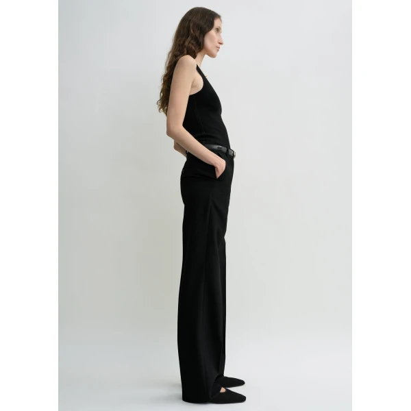Toteme Straight suit trousers in Black, view 3