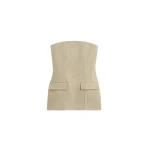 Toteme-Strapless-linen-pocket-top-in-Beige87369_nobg Toteme Strapless linen pocket top in Beige