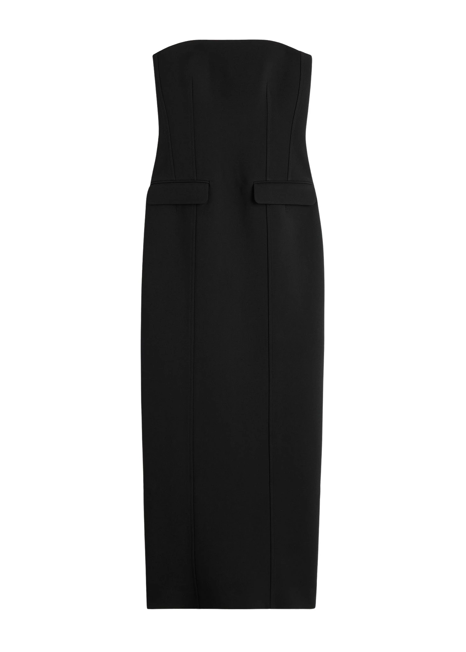 Toteme-Strapless-pocket-dress-in-Black13164_nobg Toteme Strapless pocket dress in Black