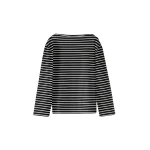 Toteme Stripe jersey long-sleeve tee in Black / White Top