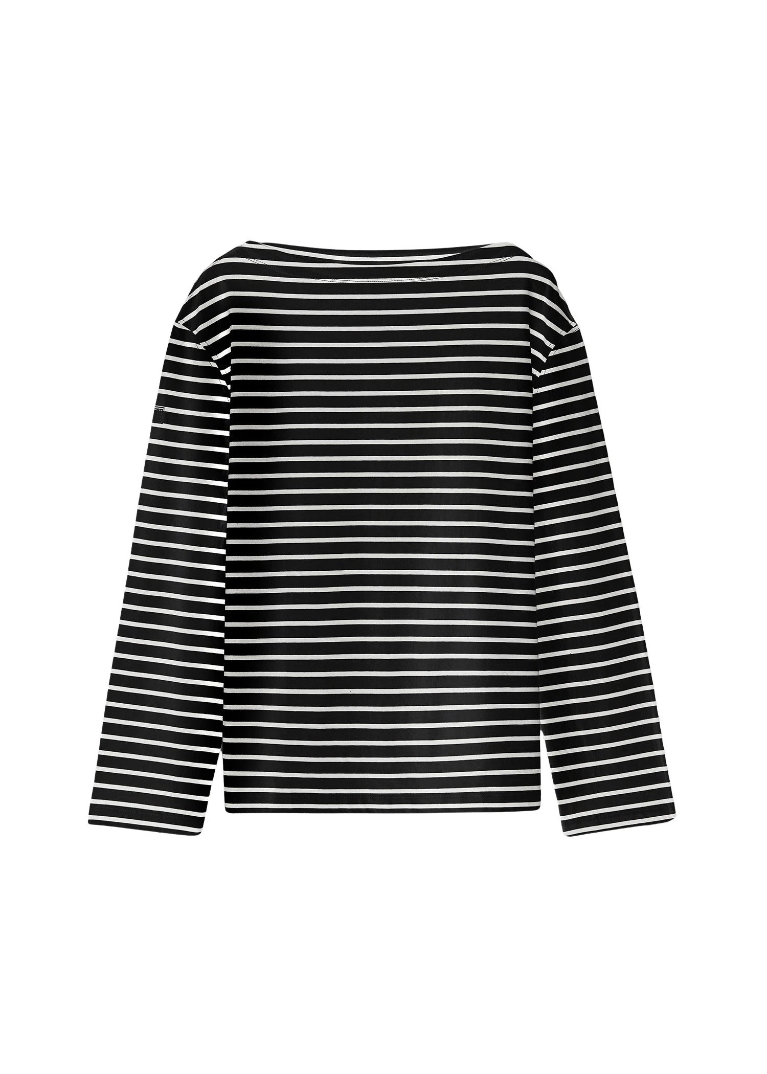 Toteme Stripe jersey long-sleeve tee in Black / White Top