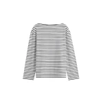 Toteme Stripe jersey long-sleeve tee in White / Black Top