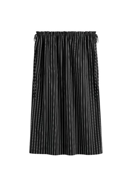 Totême Striped drawstring skirt in Black / White - Skirts - Scandinavian Minimalist Luxury at Luxury Shoes 
