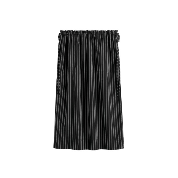 Totême Striped drawstring skirt in Black / White - Skirts - Scandinavian Minimalist Luxury at Luxury Shoes 