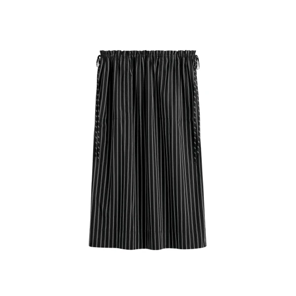 Toteme Striped drawstring skirt in Black / White