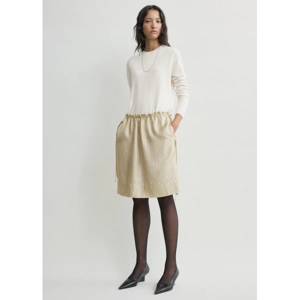 Toteme Striped mini skirt in Beige / Brown, view 2