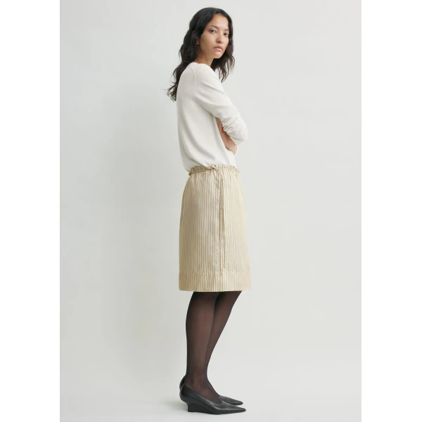 Toteme Striped mini skirt in Beige / Brown, view 3