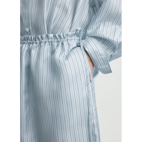 Toteme Striped mini skirt in Ice / White, view 5