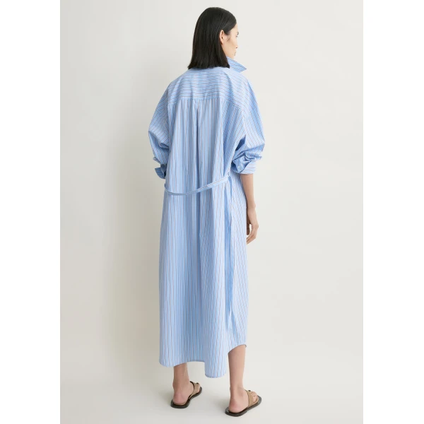 Toteme Striped shirtdress in Pale blue / Red Dress, view 4