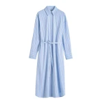 Toteme Striped shirtdress in Pale blue / Red Dress