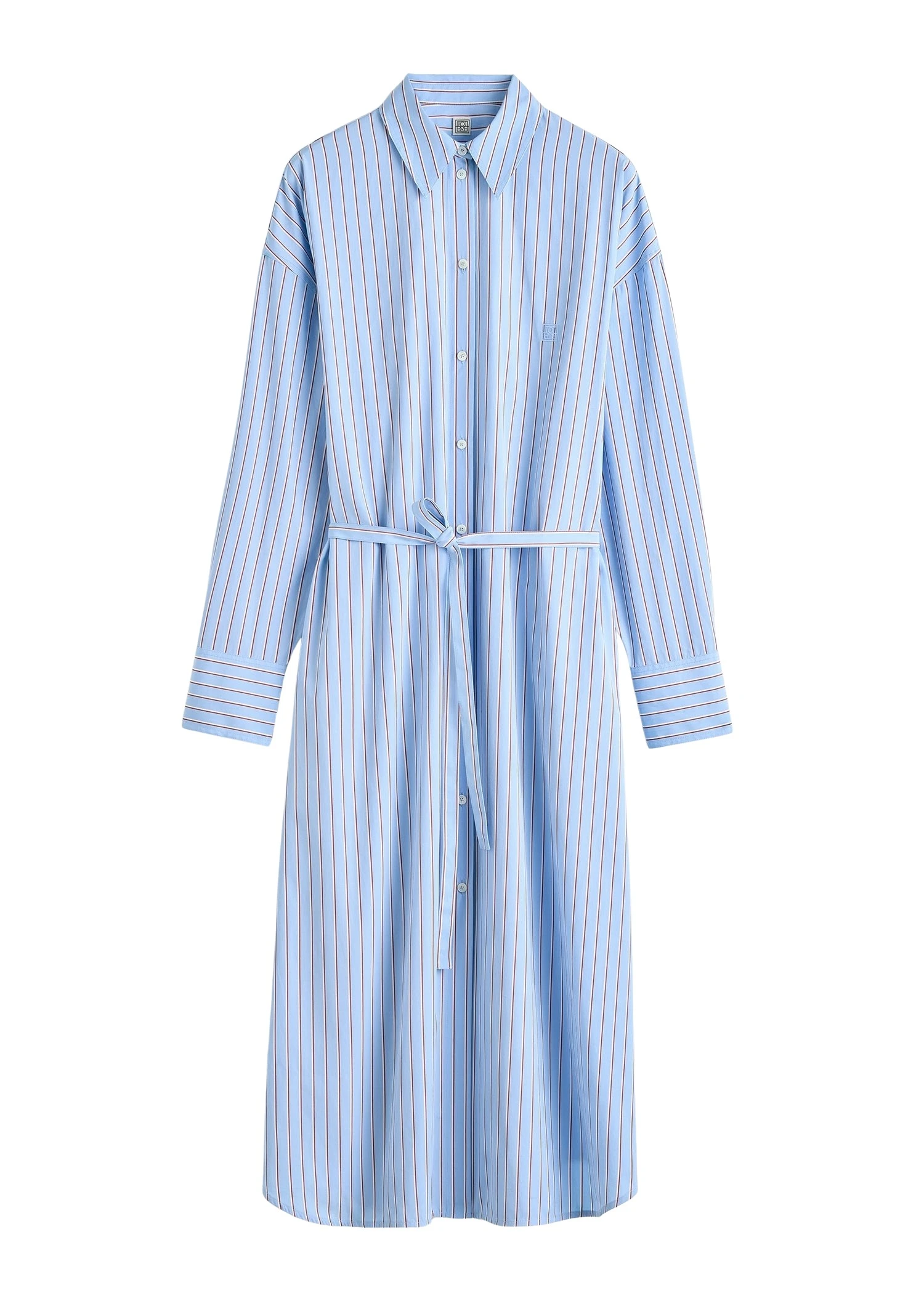 Toteme Striped shirtdress in Pale blue / Red Dress