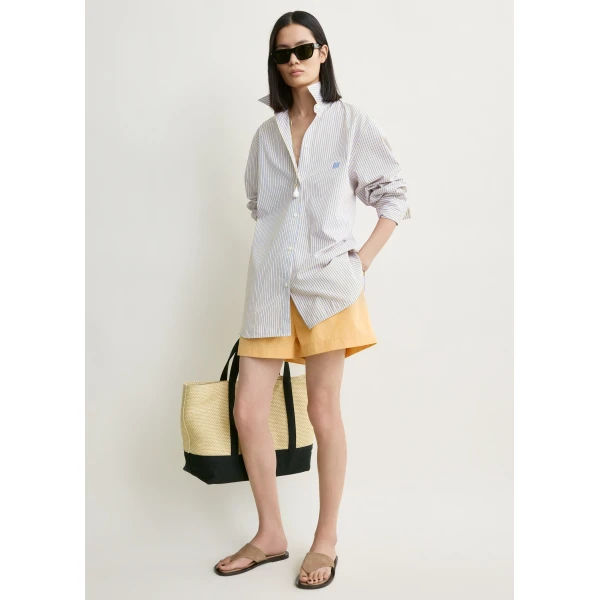 Toteme Striped summer shirt in Blue / Yellow, view 2