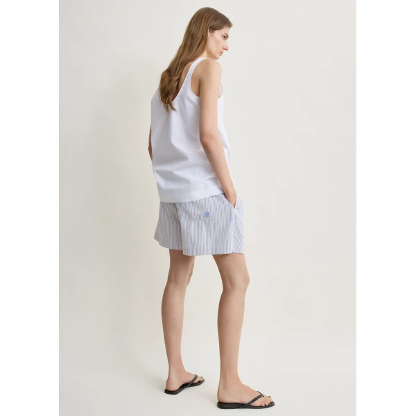 Toteme Striped summer shorts in Blue / Yellow, view 4