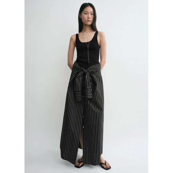 Toteme Striped summer tunic black/white in Black-white, view 3