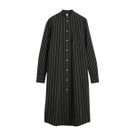 Toteme Striped summer tunic black/white in Black-white
