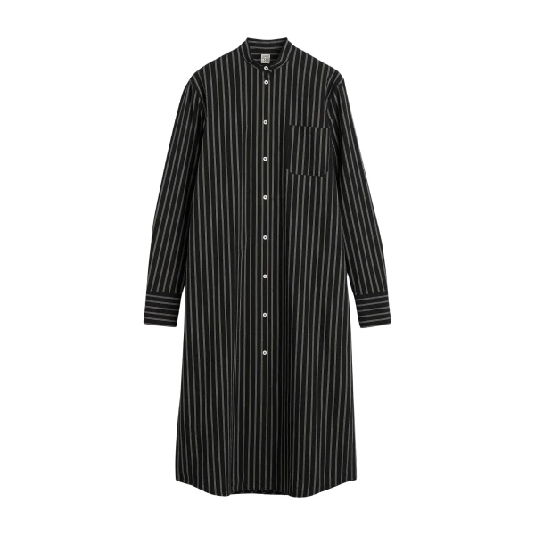 Toteme Striped summer tunic black/white in Black-white