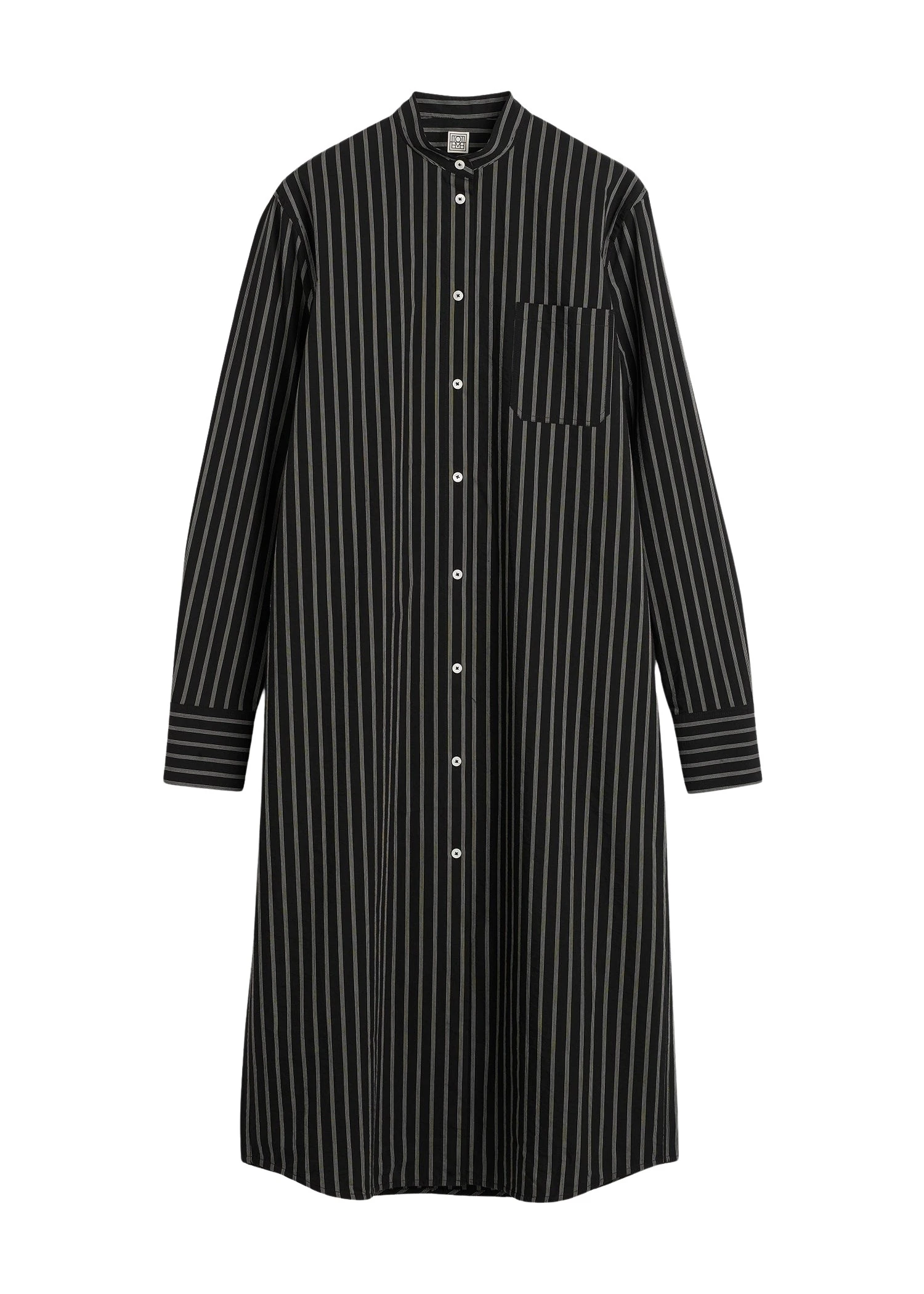 Toteme Striped summer tunic black/white in Black-white