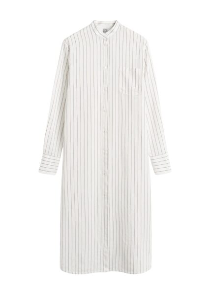 Totême Striped summer tunic white/oyster in White-oyster - Tops - Scandinavian Minimalist Luxury at Luxury Shoes 