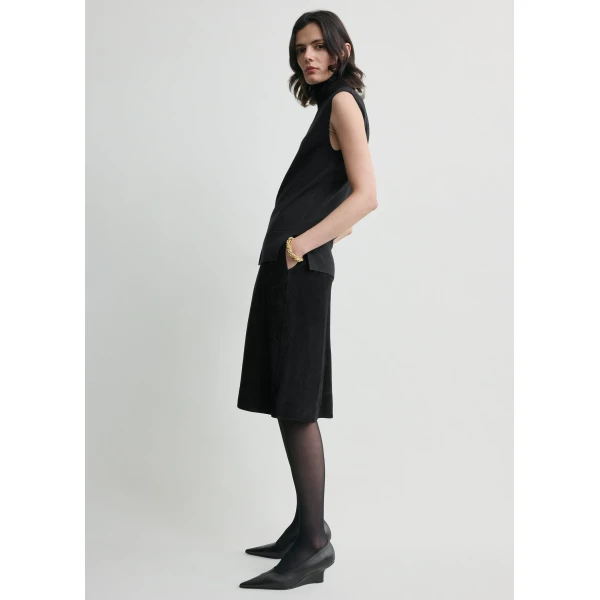 Toteme Suede skirt in Black, view 3