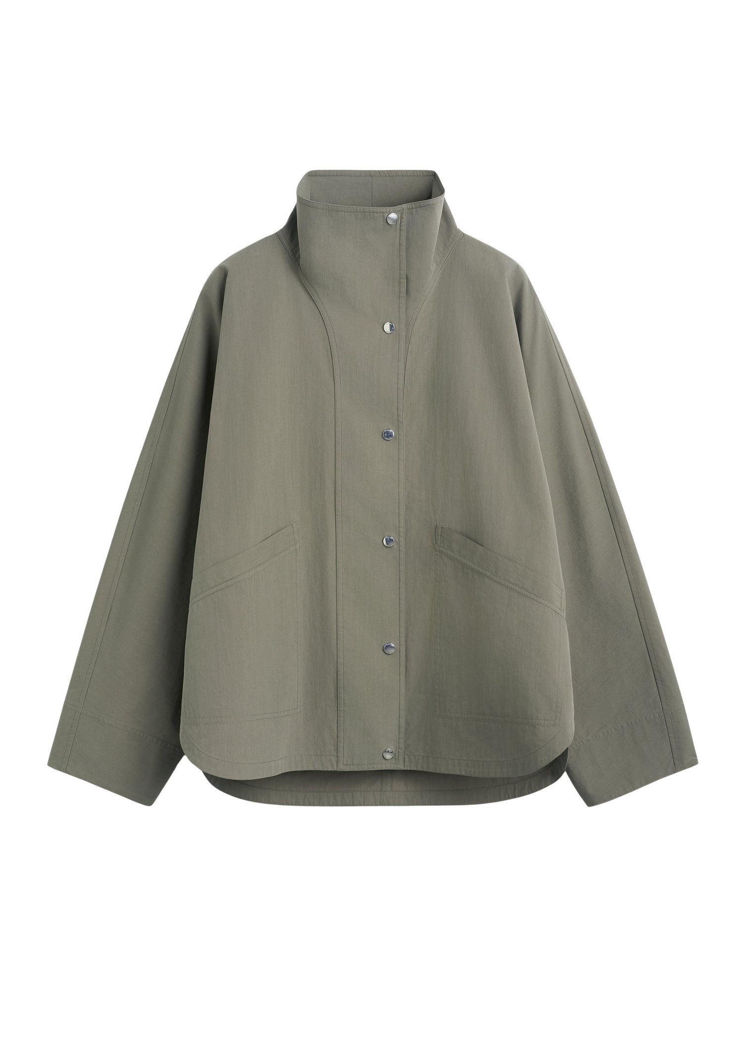 Totême Summer parachute jacket in Clove - Jackets - Scandinavian Minimalist Luxury at Luxury Shoes 